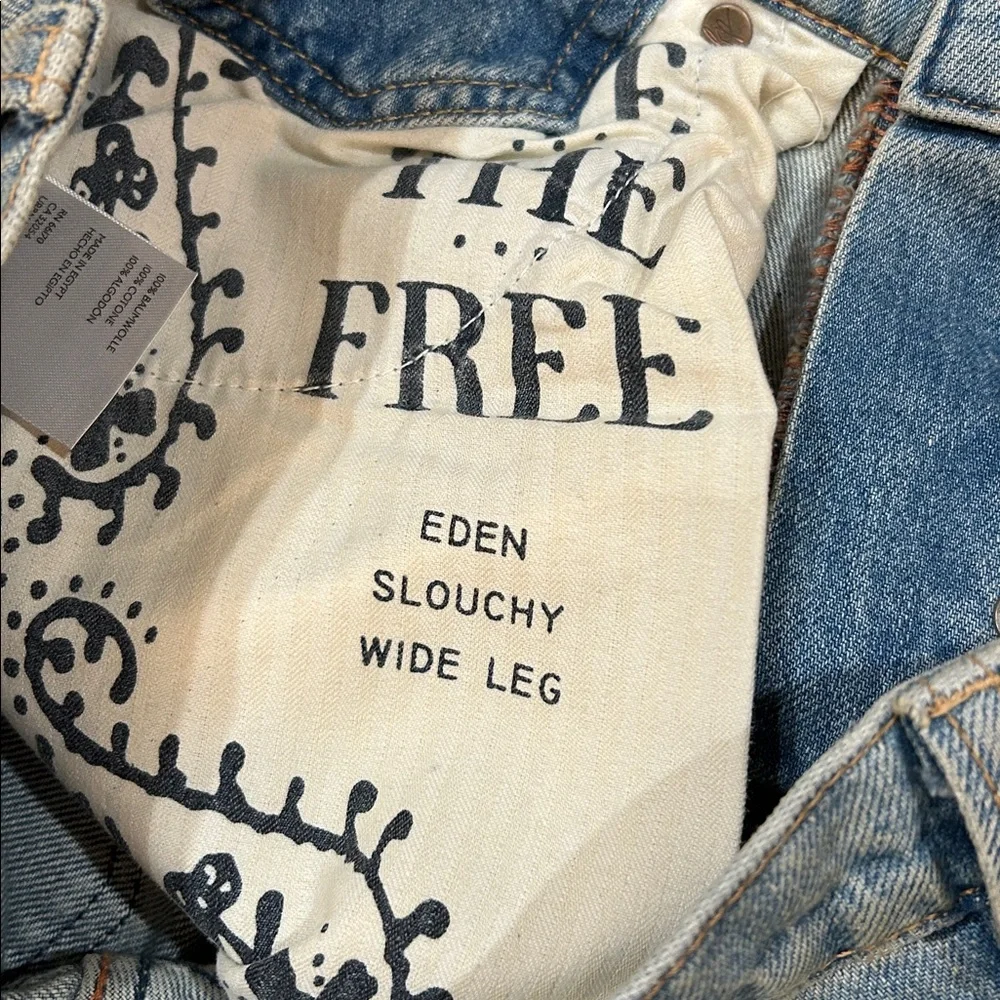We The Free Sky Blue Wide Leg Jeans - Picture 10 of 14